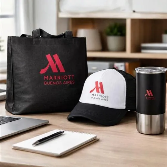Gorra frente blanco personalizada para Marriott Buenos Aires